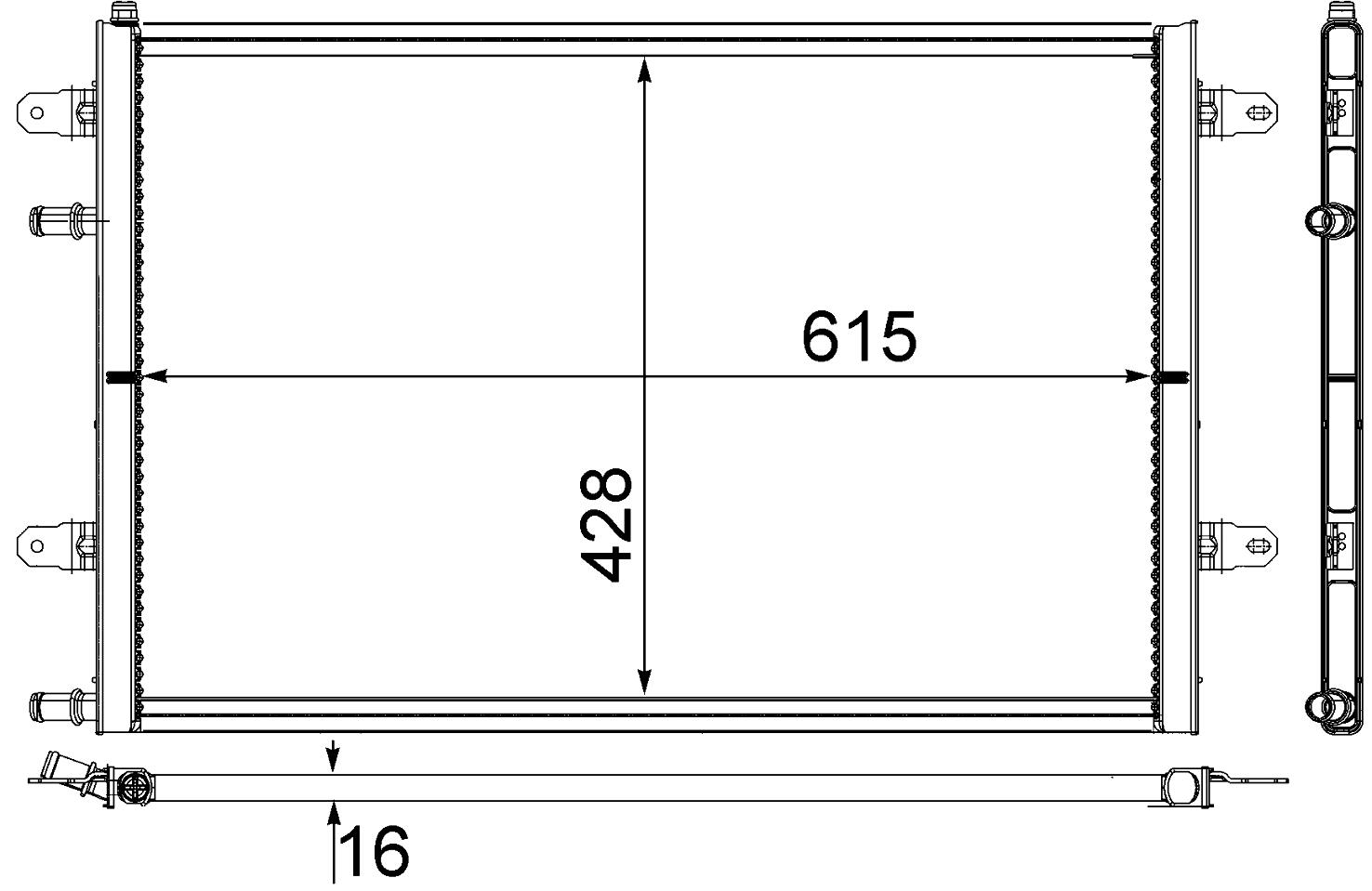 Audi Radiator 376737111 - Behr Hella Service